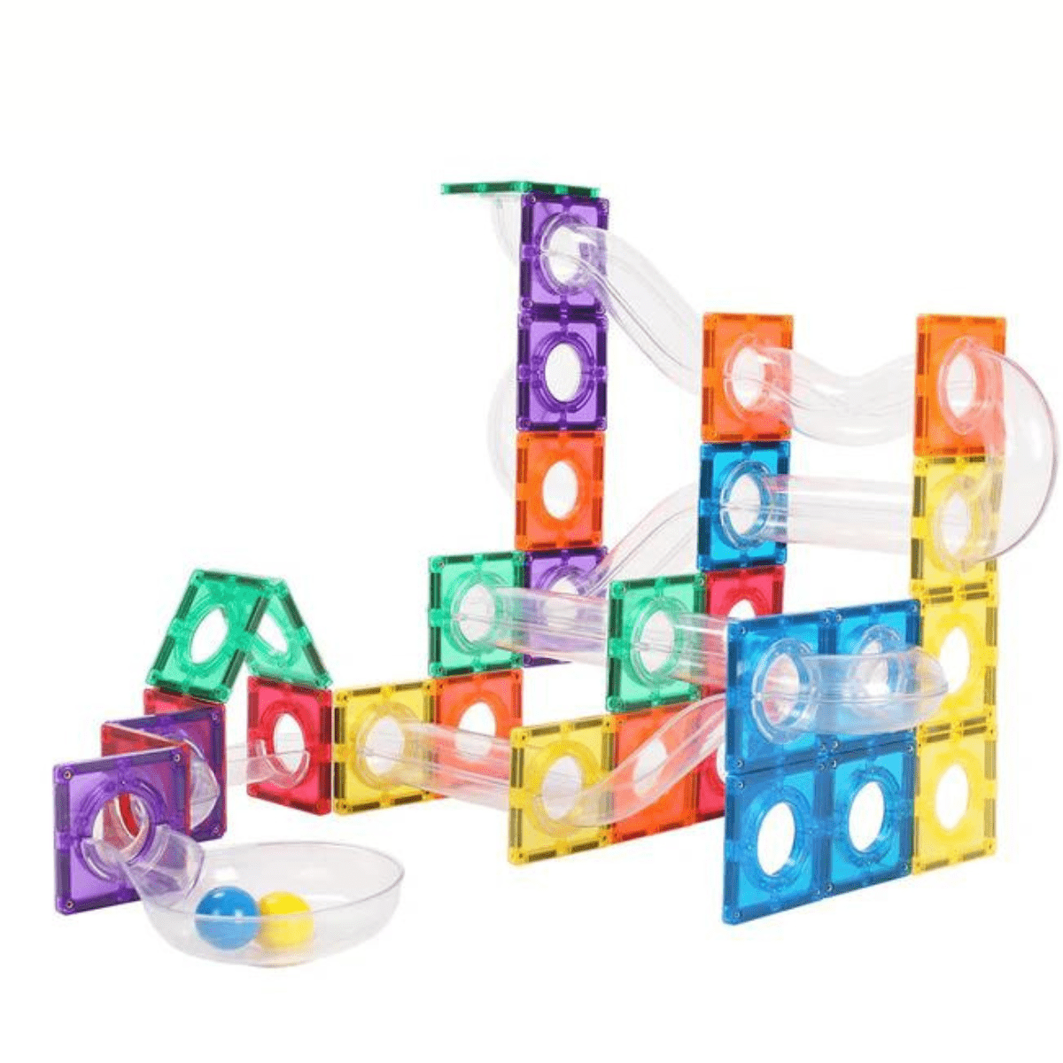 100 Pcs MNTL Magnetic Tiles Marble Run - Nesh Kids Store