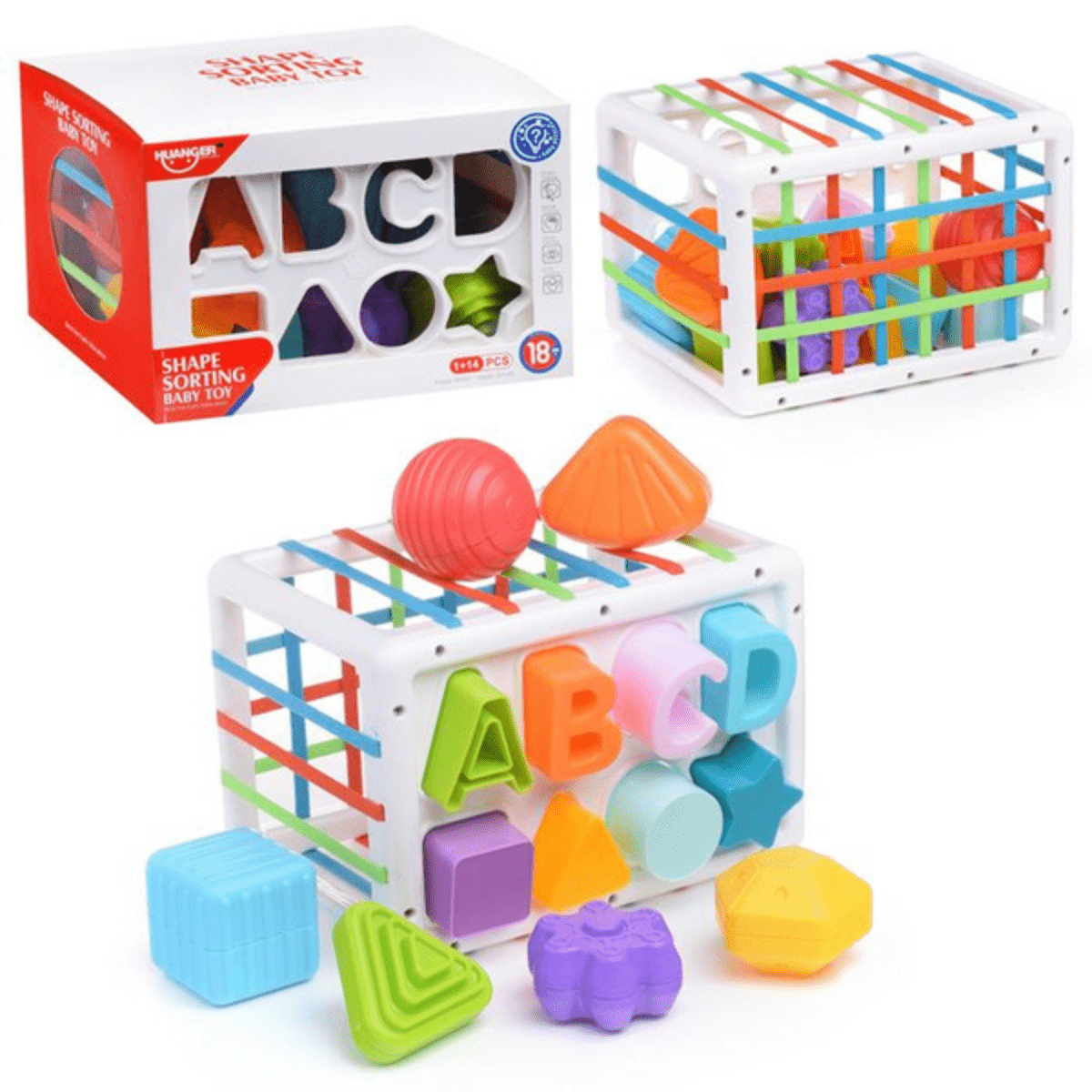 14 PCS Baby Shape Sorter Toy for 18m+ - Nesh Kids Store