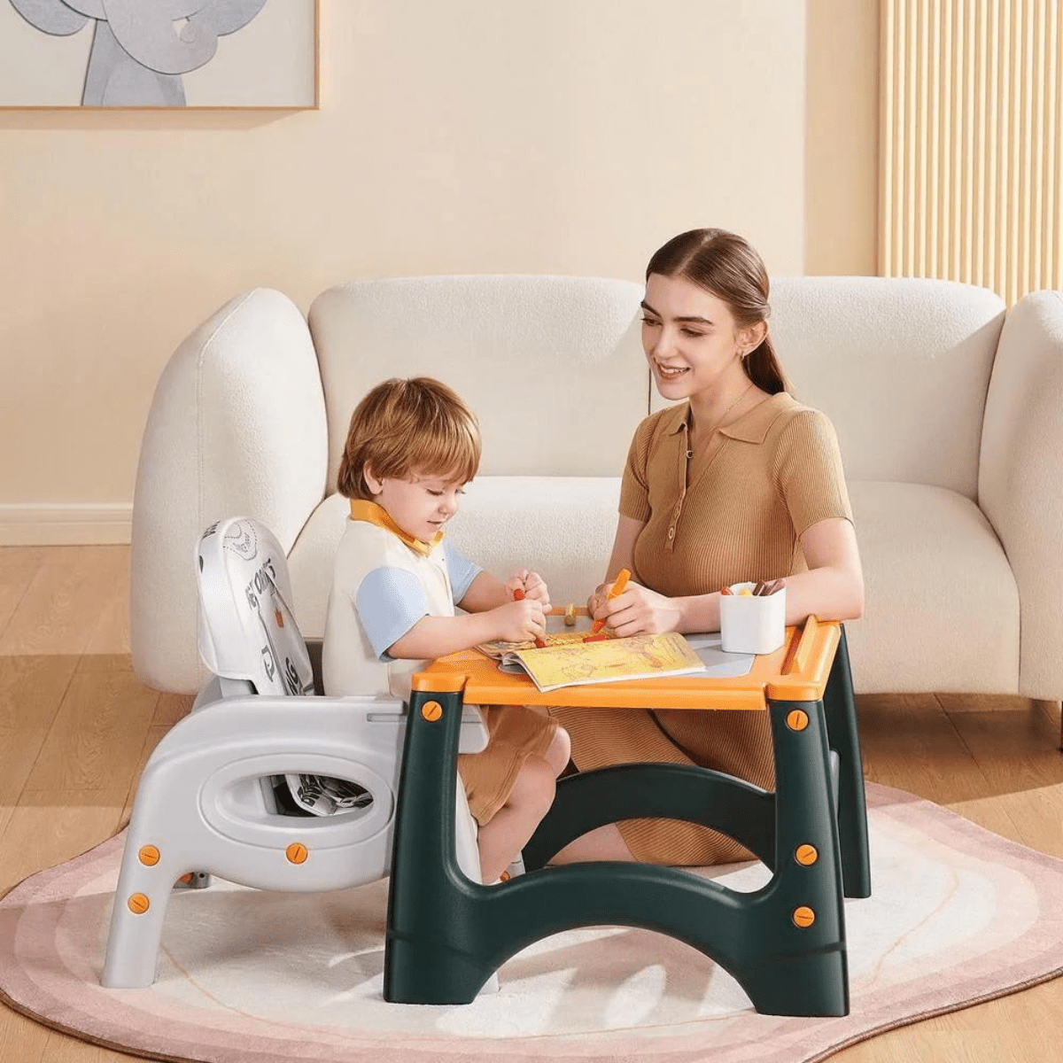 4-In-1 Convertible Baby High Chair (7-1) - Nesh Kids Store