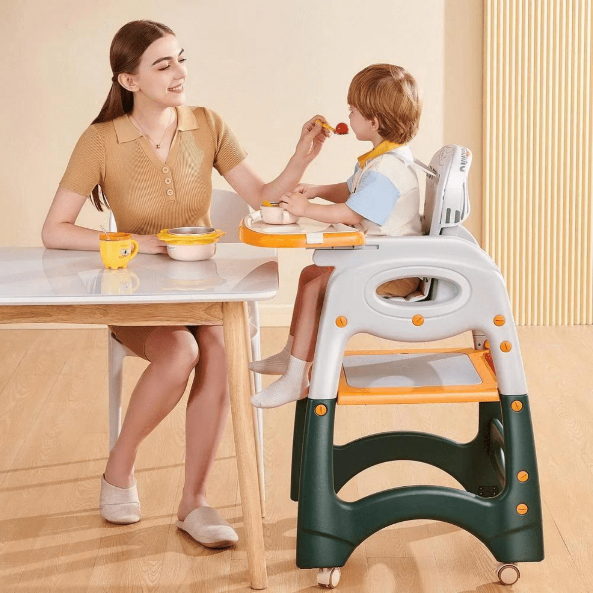 4-In-1 Convertible Baby High Chair (7-1) - Nesh Kids Store