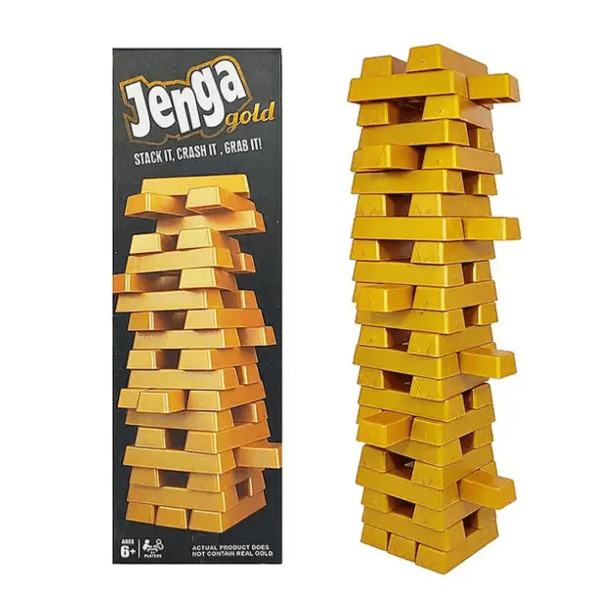 54 pcs Jenga Gold-Stack , Pull & Crash (6+) - Nesh Kids Store