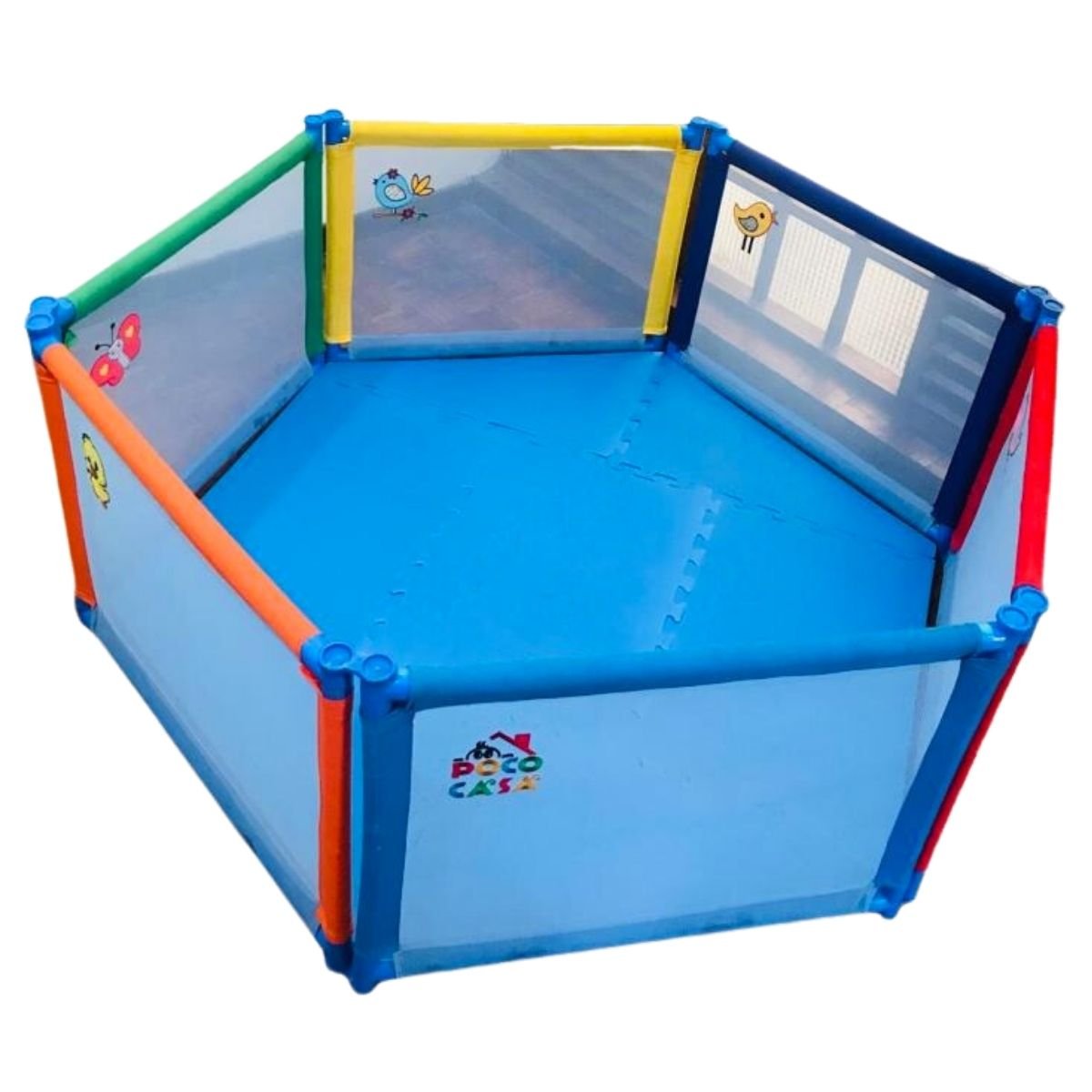 6 Panel Playpen (5ft - Portable with Puzzle Mat) - Tourina - Nesh Kids Store