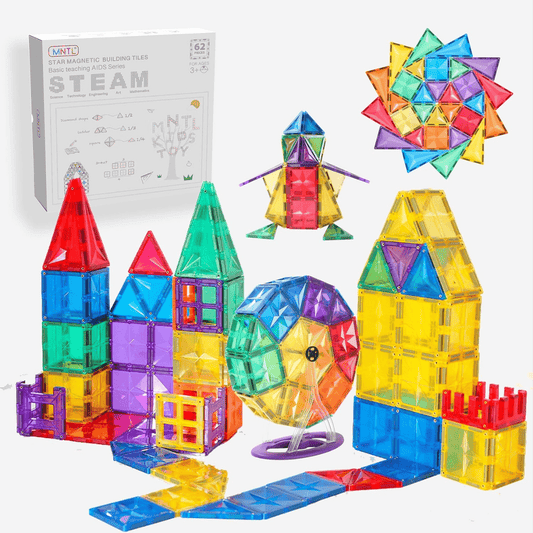 62 PCS Star Magnetic Building Tile Set - Nesh Kids Store