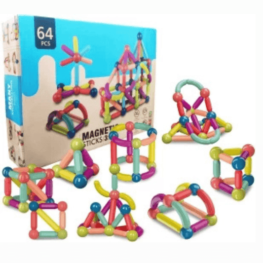 64 Pcs Magnetic Sticks & Balls Kit - Nesh Kids Store