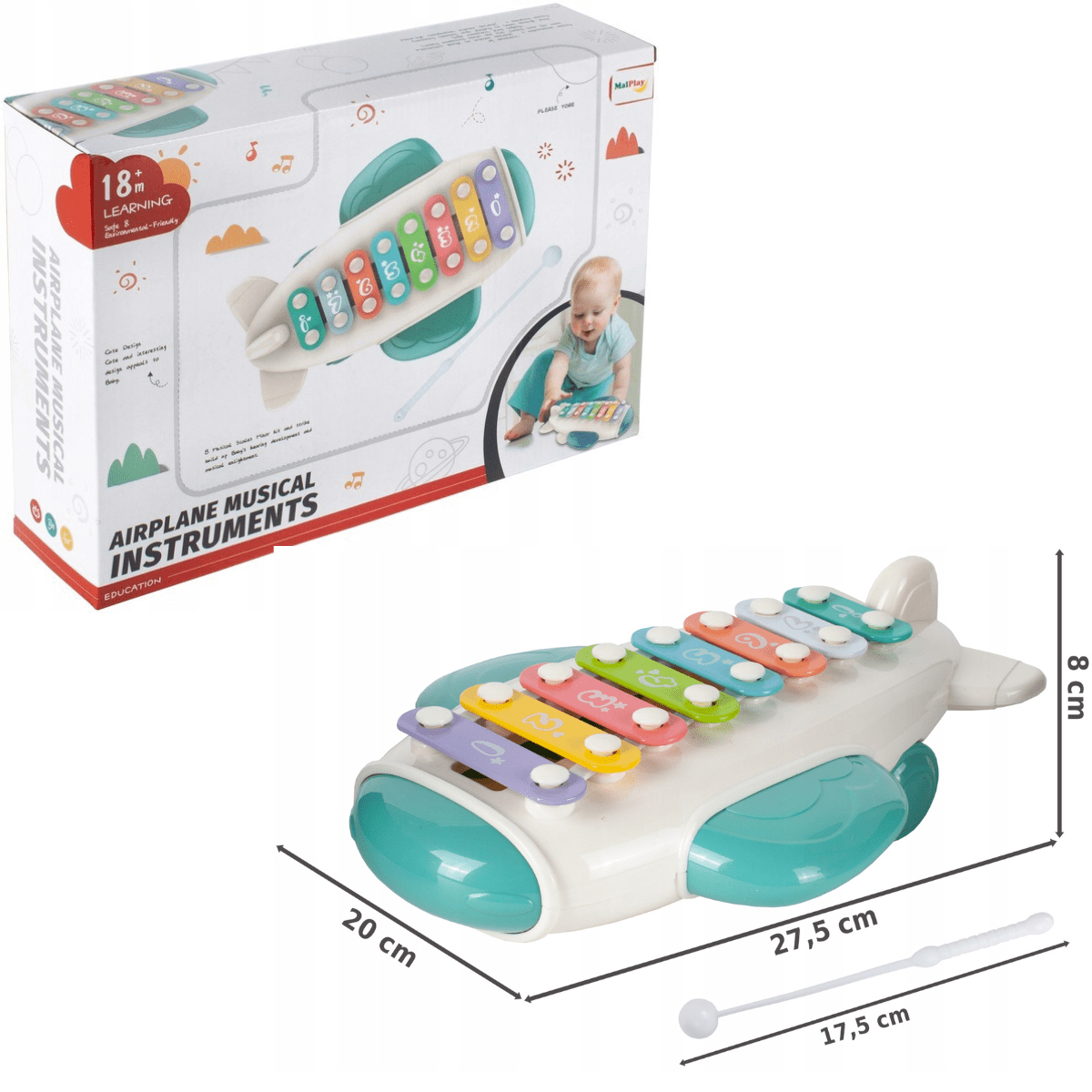 Airplane Musical Xylophone - Nesh Kids Store