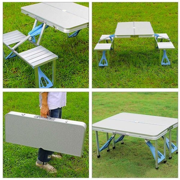 Aluminum Folding Camping Table (with 4 seats) - Nesh Kids Store