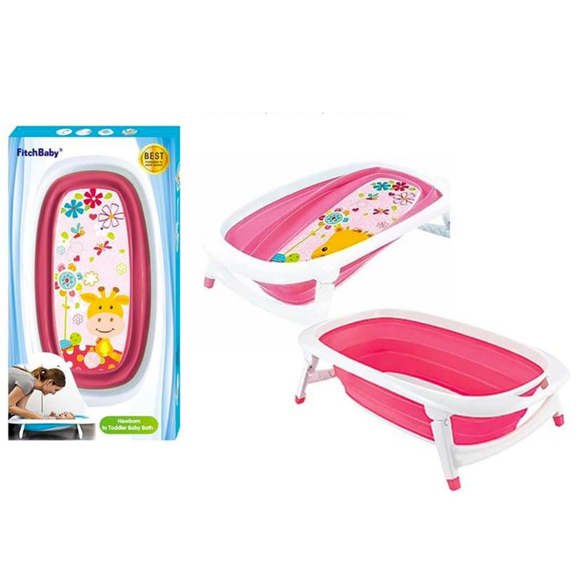 Animal Friends Portable Baby Bathtub - Nesh Kids Store