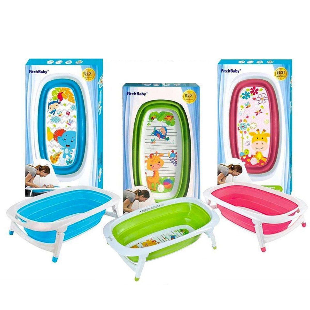 Animal Friends Portable Baby Bathtub - Nesh Kids Store