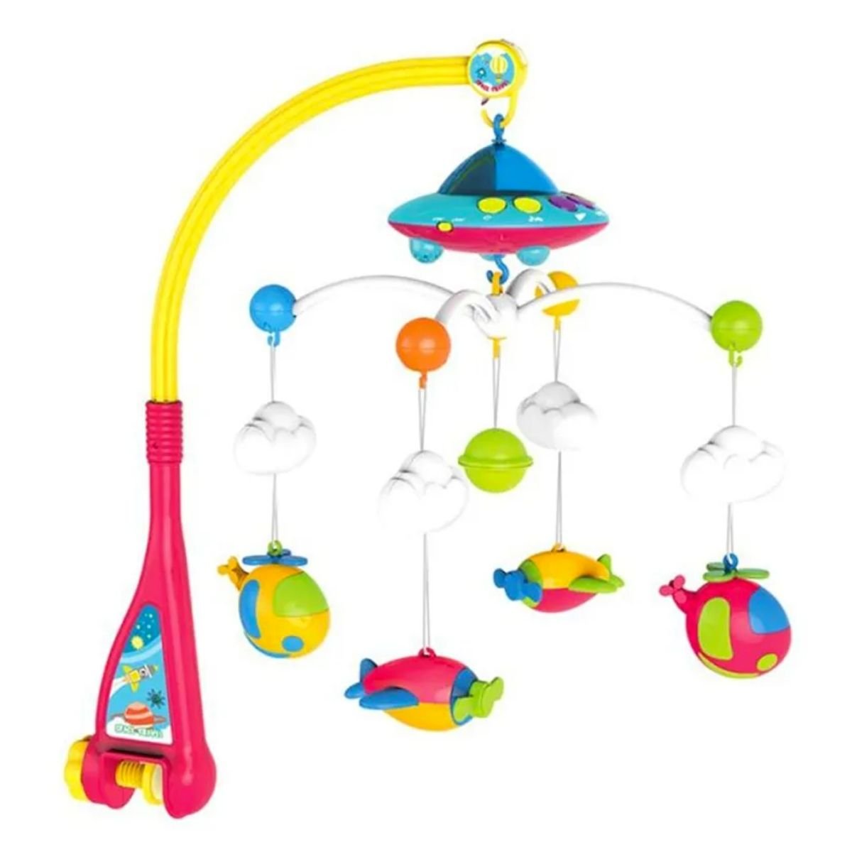 Baby Cot Mobile with Projector (HE0303) and Relaxing Music, Hanging Rotating Animals Rattles - Nesh Kids Store