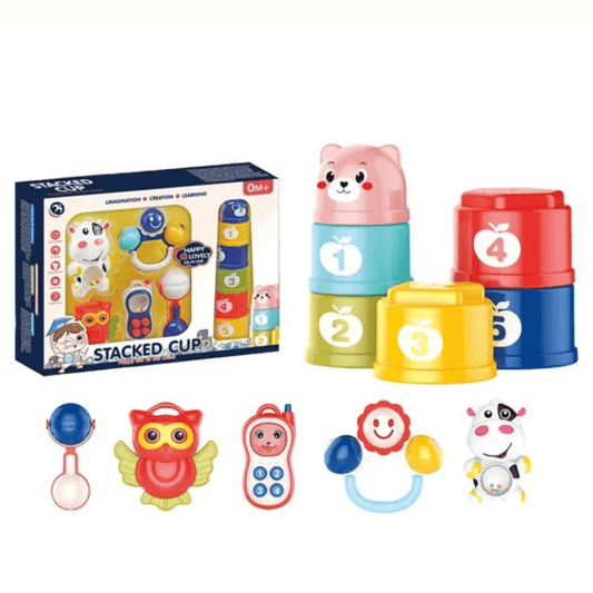 Baby Rattle and Stacking Cup Set (0m+) - Nesh Kids Store