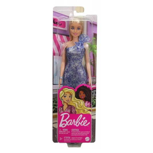 Barbie Glitz Doll with Blue Shimmer Off Shoulder Dress (T7580-GRB32) - Nesh Kids Store