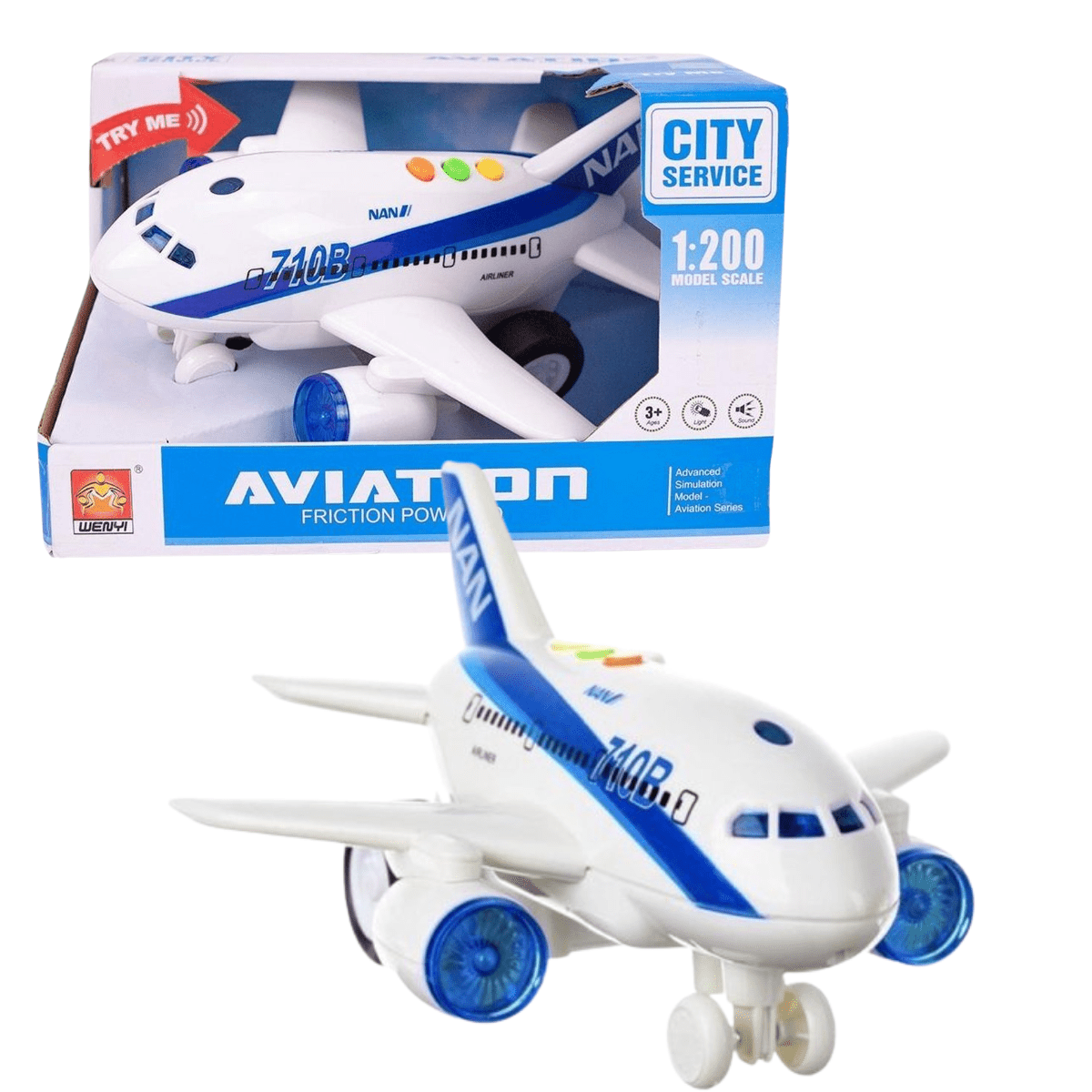 Battery - Operated Aviation Plane (For Kids 3+) - Nesh Kids Store