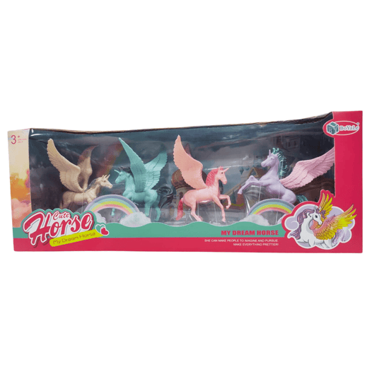 Cute Horse toys -4 pcs unicorns (3+) - Nesh Kids Store