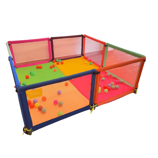 Deluxe 8 Panel Playpen with Mattress+50 Balls - Nesh Kids Store