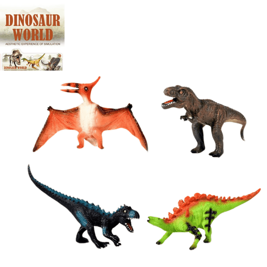 Dinosaur World Rubber Toy - Big (4 pcs in 1 pack) - Nesh Kids Store