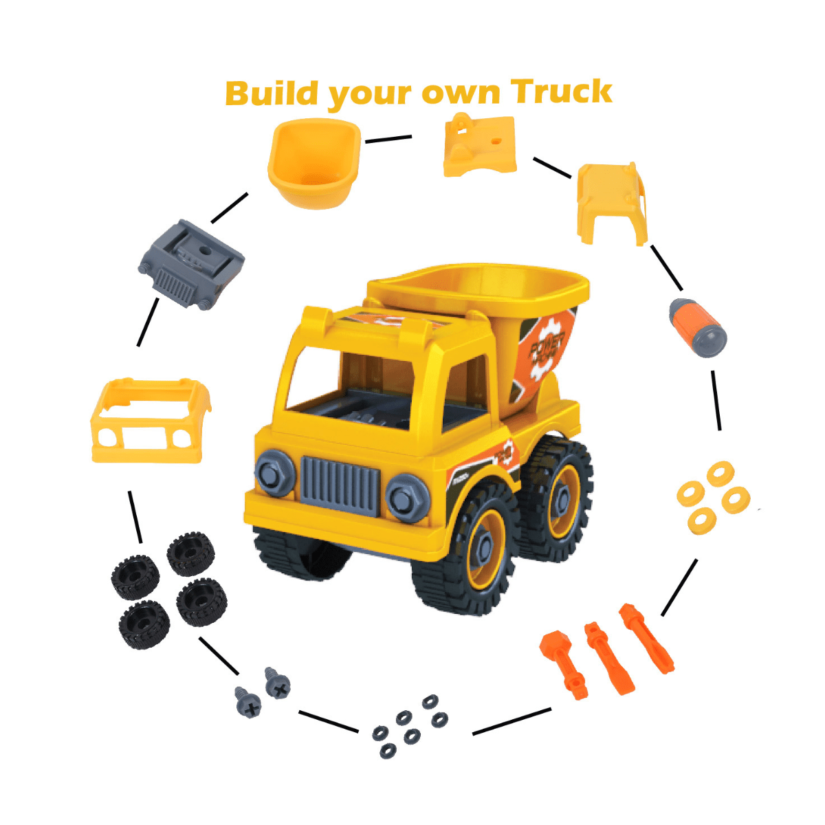 EMCO Mighty Builder-Dump Truck (3+)-101830 - Nesh Kids Store