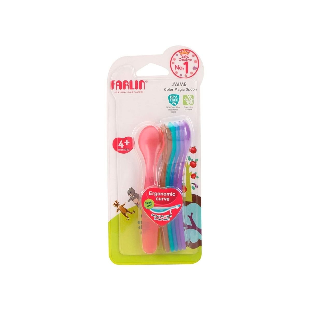 Farlin Rainbow Spoon Set - Nesh Kids Store