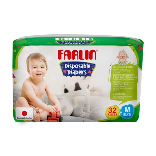 Farlin Tape Diaper Medium (32 Pcs) - Nesh Kids Store