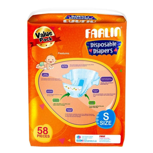 Farlin Tape Diaper New Born / Small Value Pack (58 Pcs) - Nesh Kids Store