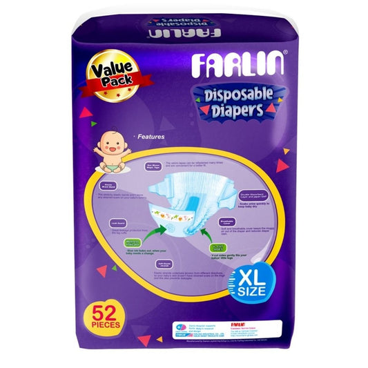 Farlin Tape Diaper XLarge Value Pack (52 Pcs) - Nesh Kids Store