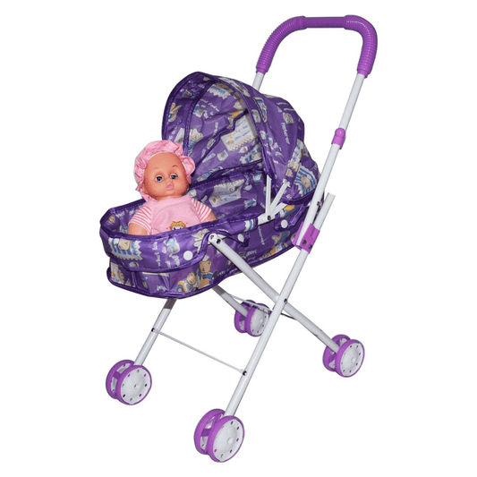 Foldable Baby Push Cart and Doll (3+) - Nesh Kids Store