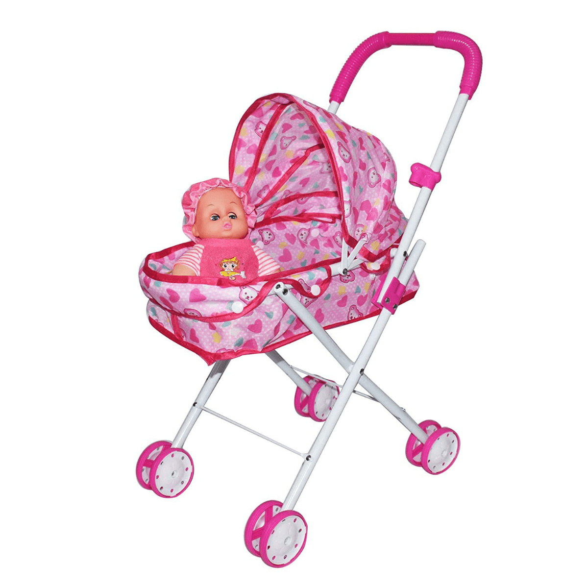 Foldable Baby Push Cart and Doll (3+) - Nesh Kids Store