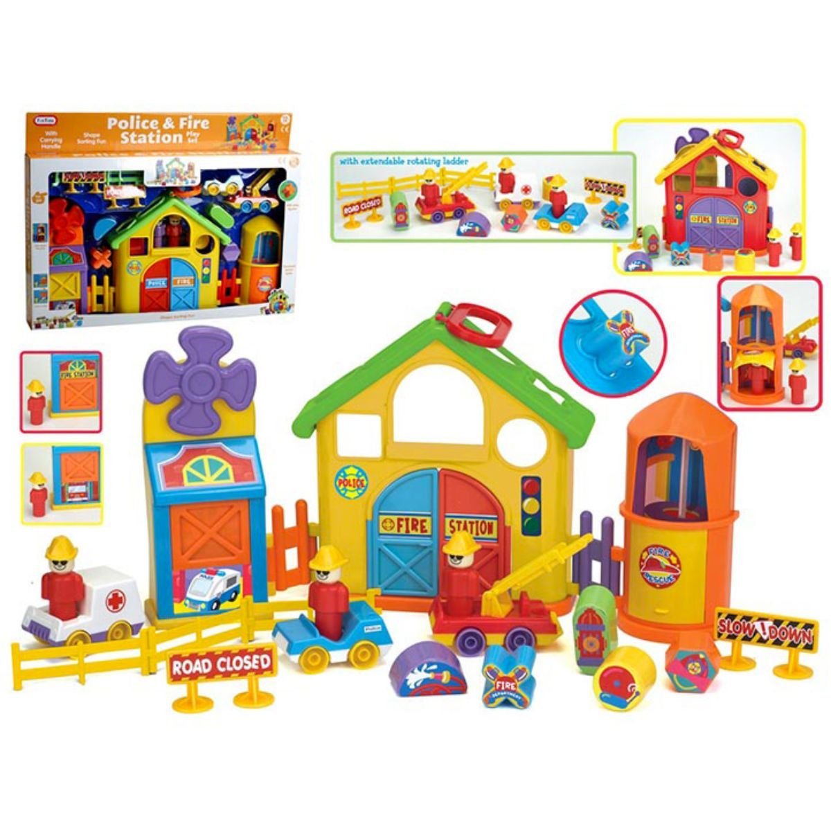 Fun Time Police and Fire Station Play Set - Nesh Kids Store