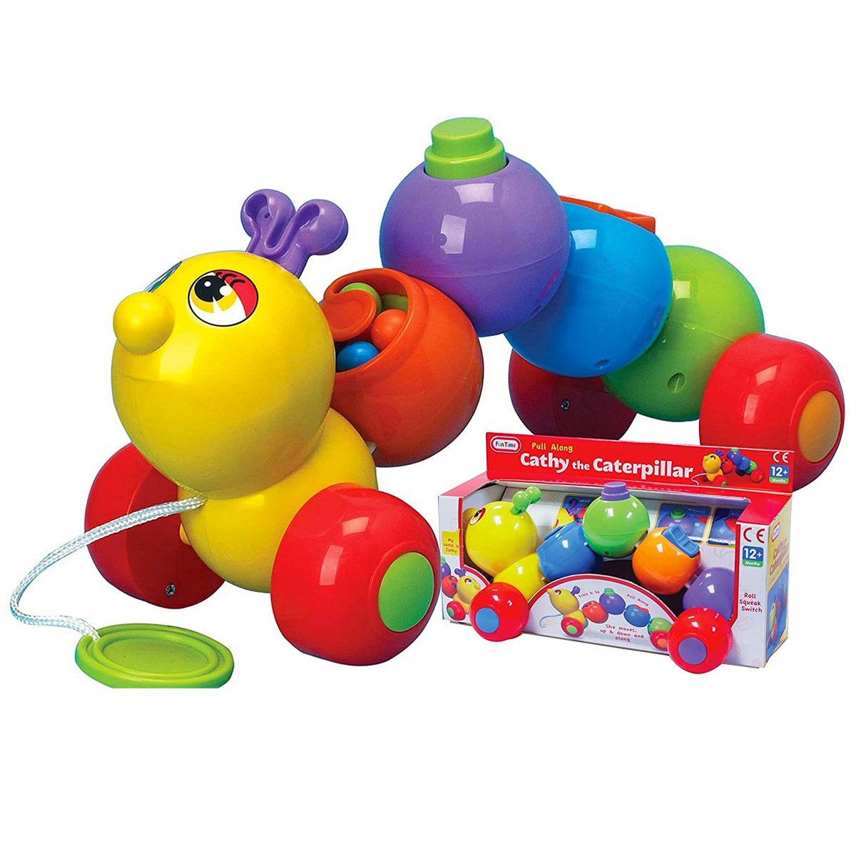 Fun Time - Pull Along Cathy The Caterpillar - Nesh Kids Store