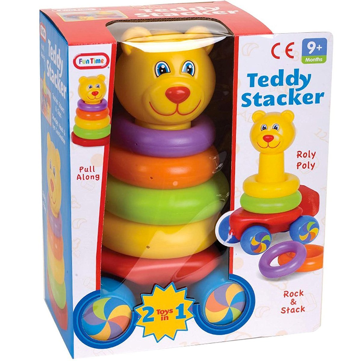 Fun Time Pull Along Stacking Teddy - Nesh Kids Store