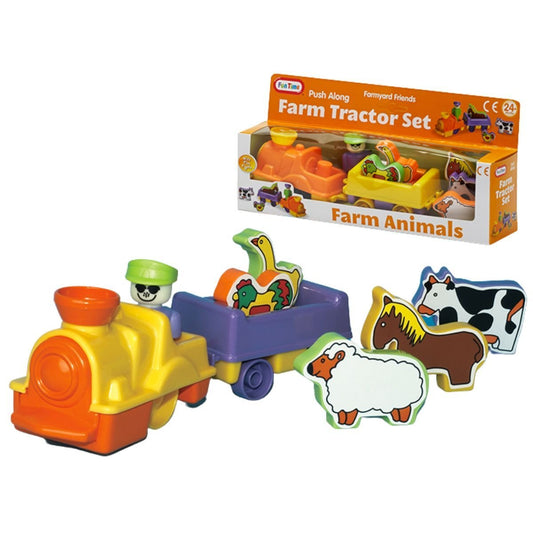 Fun Time Push Along Farm Tractor Set - Nesh Kids Store