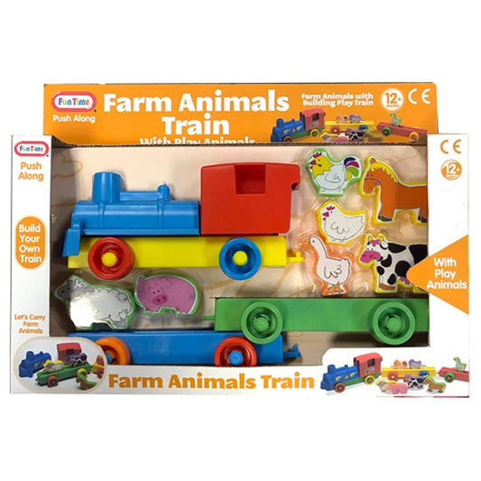 Fun Time - Push Along Farm Train with Play Animals - Nesh Kids Store