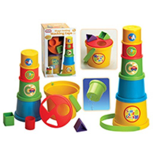 Fun Time Shape Sorting Stacking Cups - Nesh Kids Store