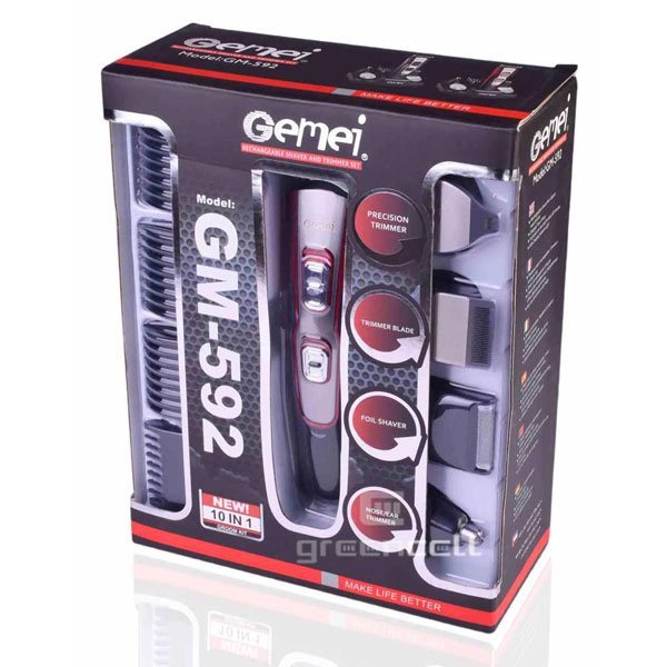 Gemei 10 in 1 Hair Trimmer (GM-592) - Nesh Kids Store