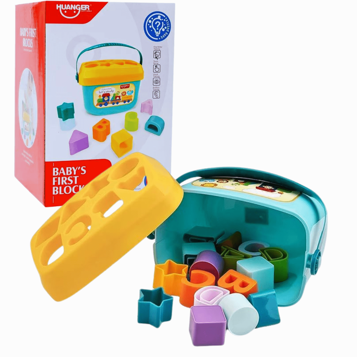 Huanger Baby's First Blocks (18m+) - Early Education Shape Sorter - Nesh Kids Store