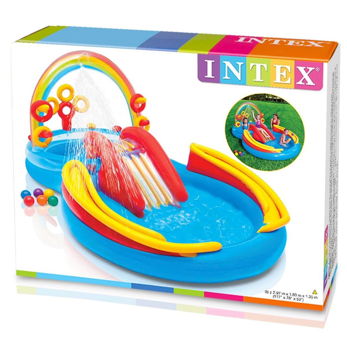 Intex Rainbow Ring Play center (57453) - Nesh Kids Store