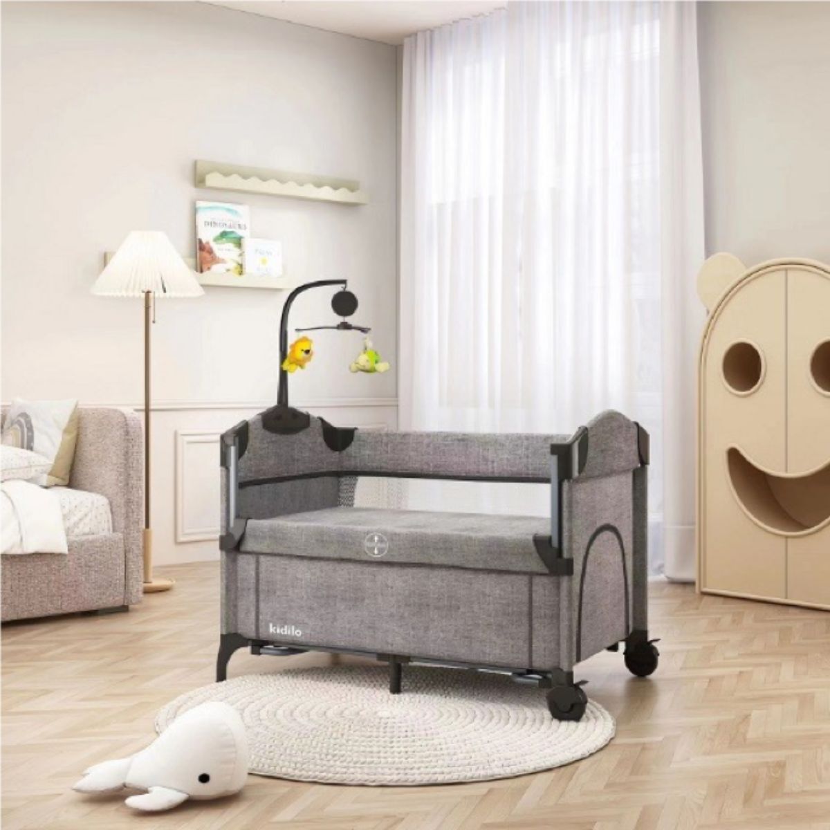 Kidilo Travel Cot (P - 02) with Mosquito Net - Nesh Kids Store