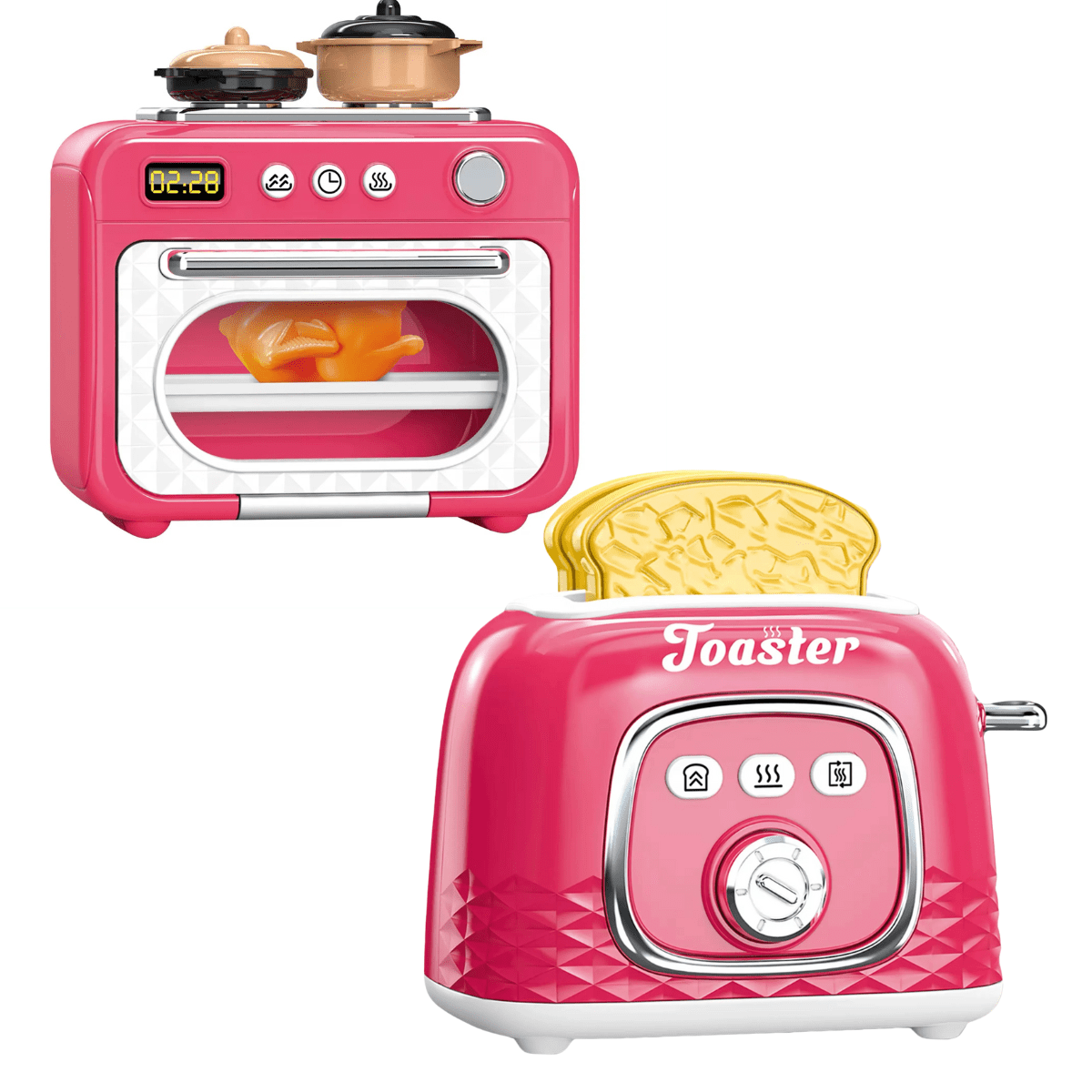 Kids Kitchen Set Series: Toaster & Oven - Pretend Play Toy (3+ Years) - Nesh Kids Store