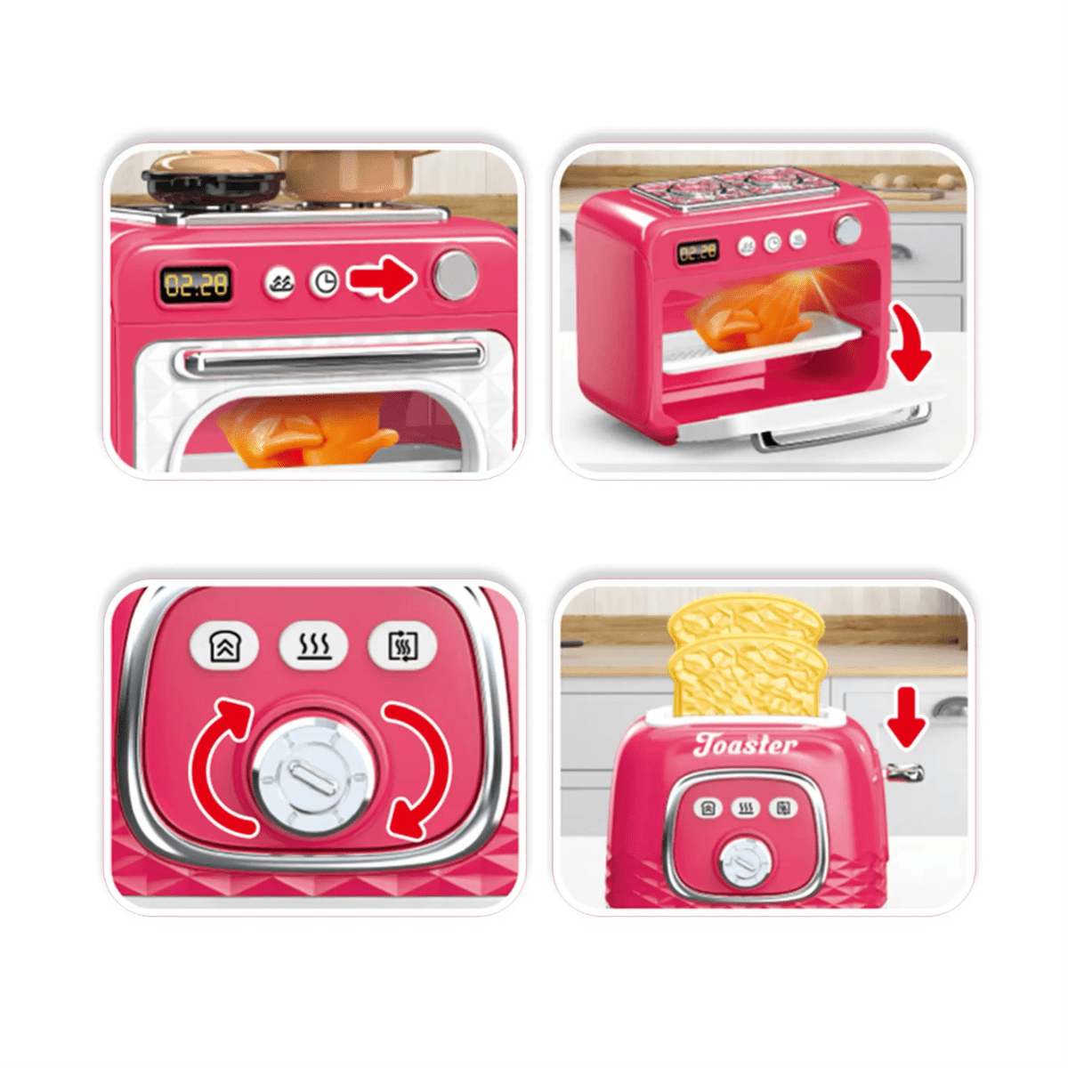 Kids Kitchen Set Series: Toaster & Oven - Pretend Play Toy (3+ Years) - Nesh Kids Store