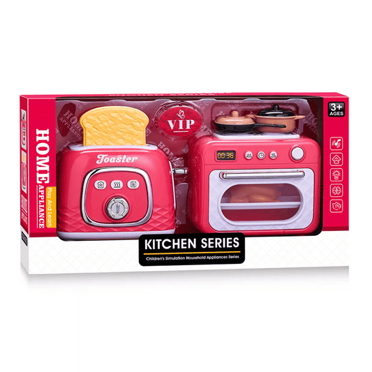 Kids Kitchen Set Series: Toaster & Oven - Pretend Play Toy (3+ Years) - Nesh Kids Store