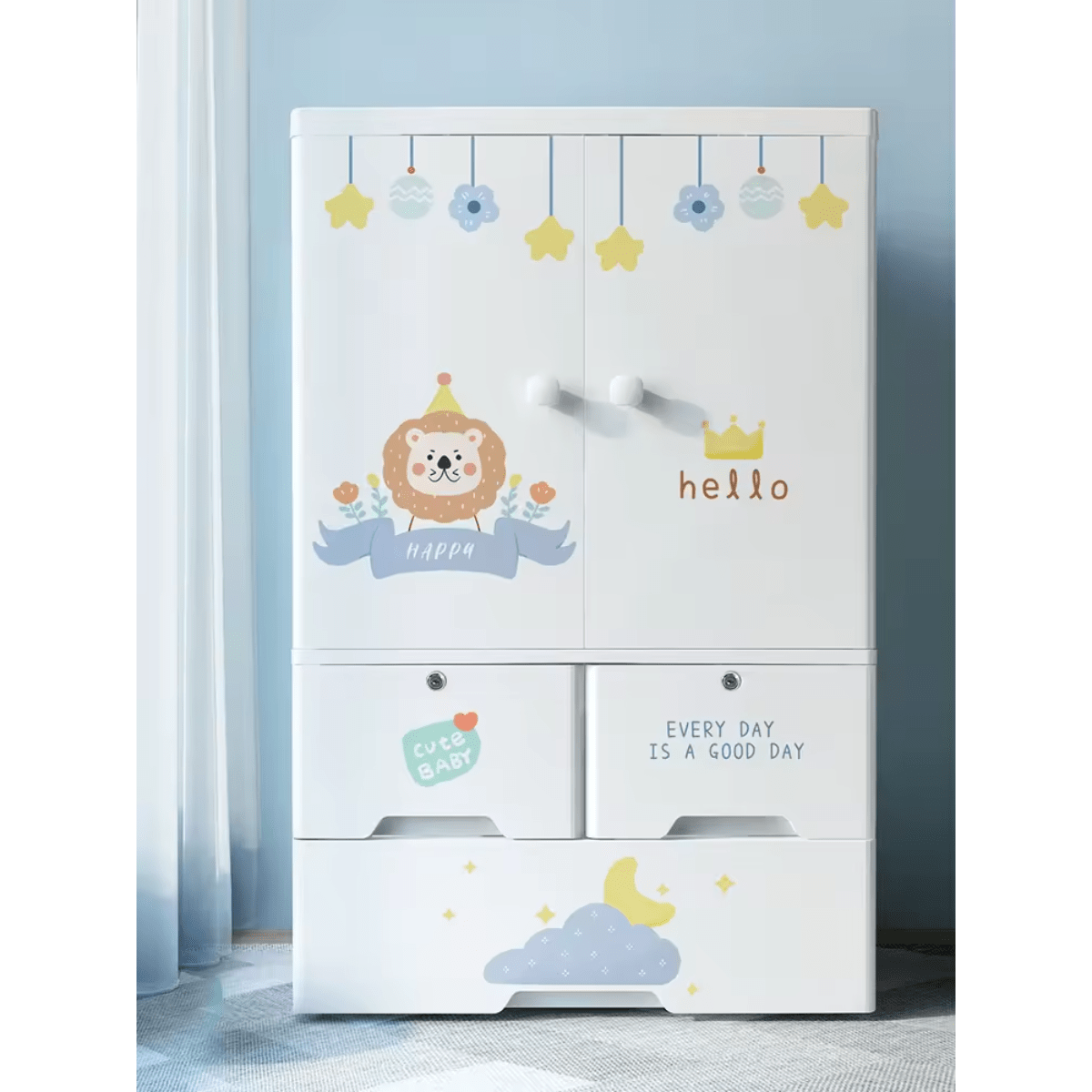 Kids Wardrobe Storage Star Lion - A6523 - Nesh Kids Store