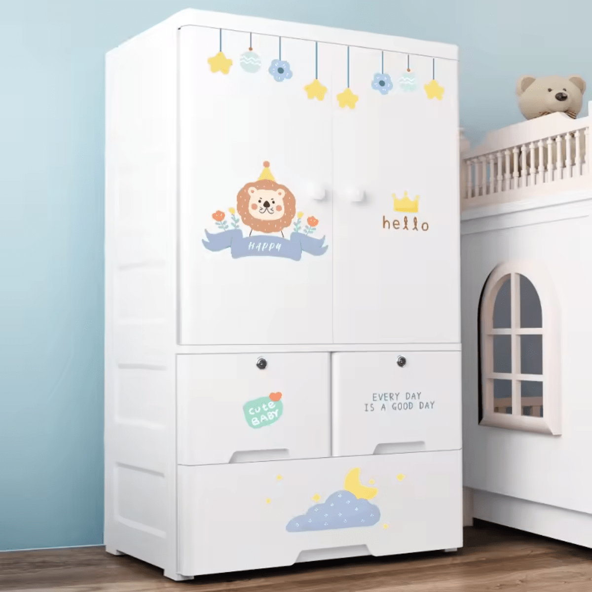 Kids Wardrobe Storage Star Lion - A6523 - Nesh Kids Store