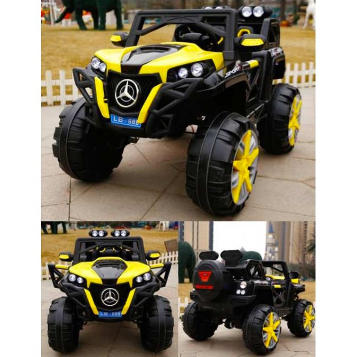 Mercedes Benz Rechargeable Motor Jeep (with Remote) - 6 Motor with Swing Function - Nesh Kids Store