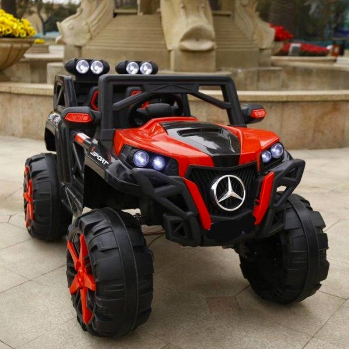 Mercedes Benz Rechargeable Motor Jeep (with Remote) - 6 Motor with Swing Function - Nesh Kids Store