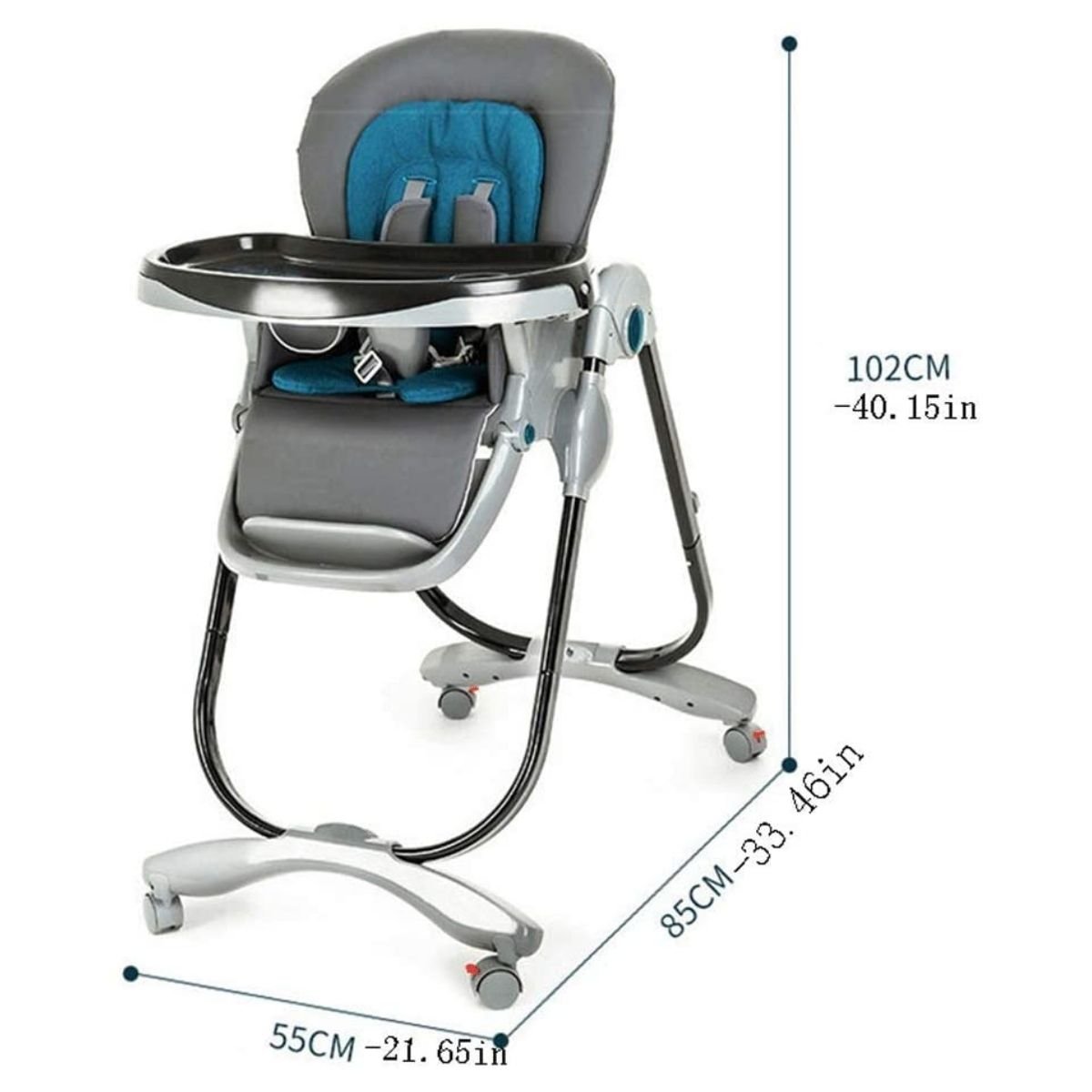 Multi Function Baby High Chair with Wheels (JLX-808) - Nesh Kids Store