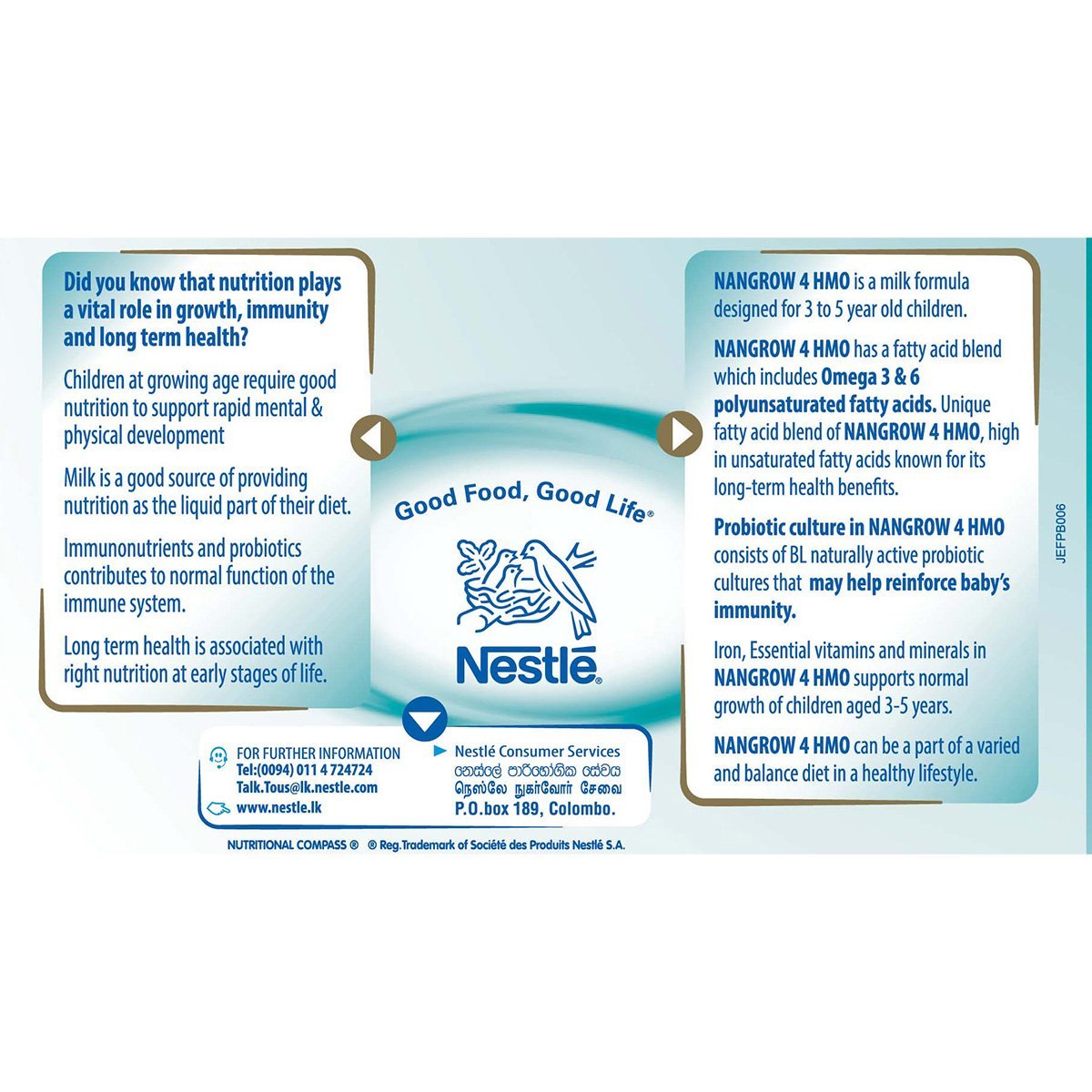 Nestle NANGROW 4 HMO Milk Formula for 3 to 5 years Children, 350g Bag In Box Pack - Nesh Kids Store
