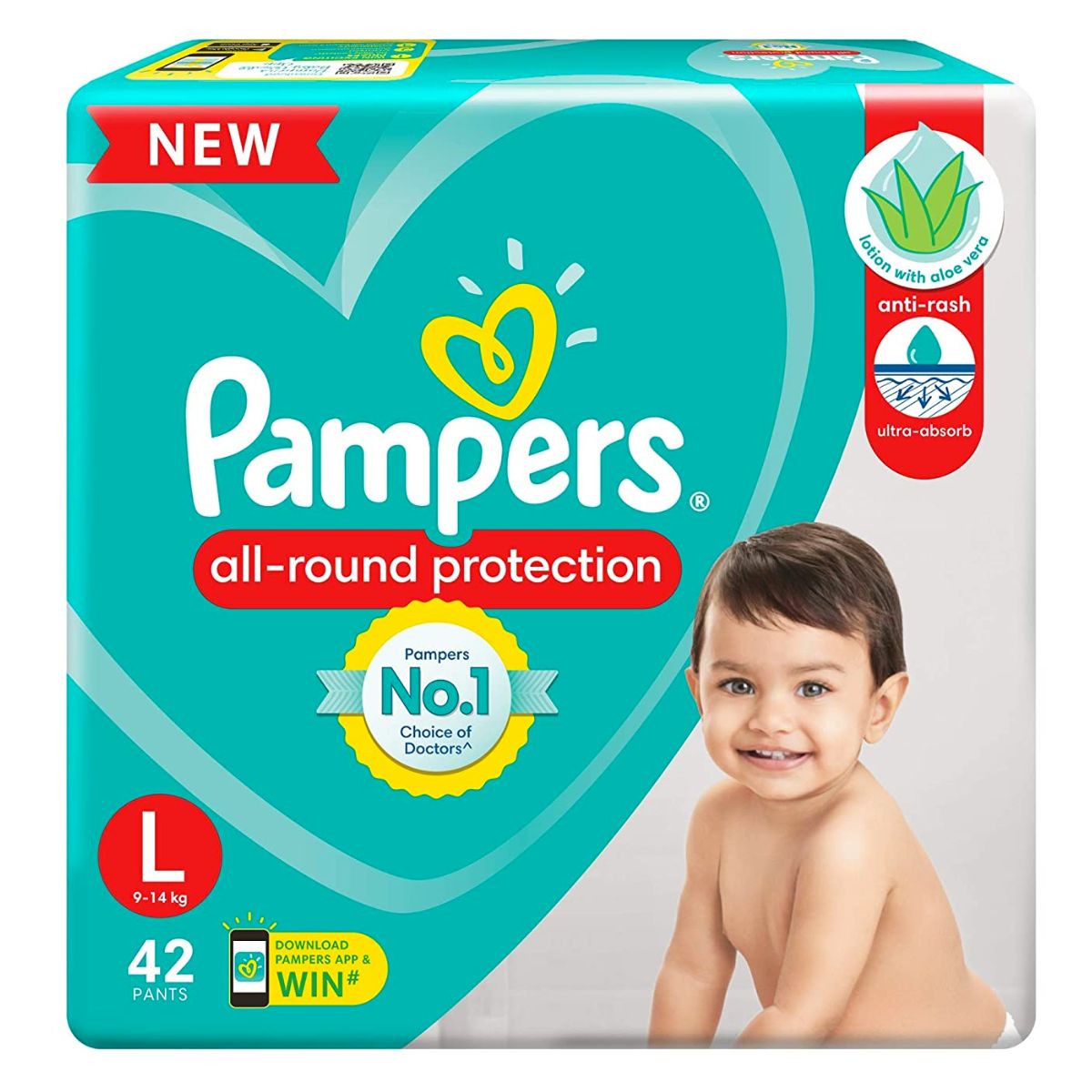 Pampers Pants Large 42 Pants (9-14 KG) - Nesh Kids Store