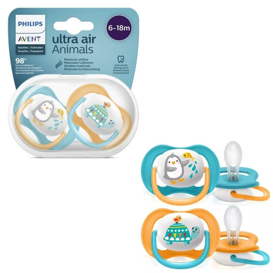 Philips Avent Ultra Air Animals Pacifier 6-18 months (SCF080/07) - Nesh Kids Store