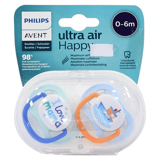 Philips Avent Ultra Air Happy Pacifier 0 - 6m (SCF080/01) - Nesh Kids Store