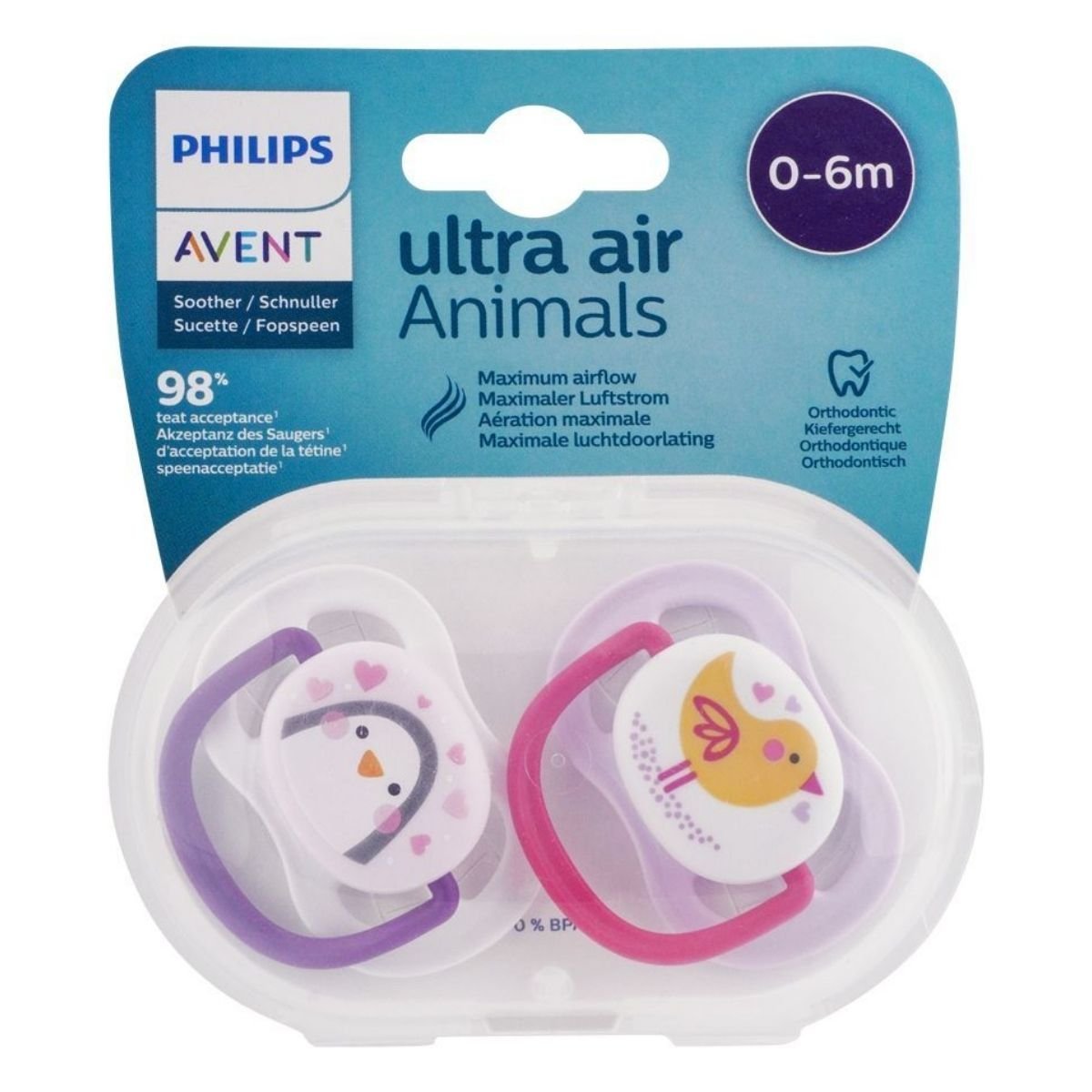 Philips Avent Ultra Air Pacifier 0-6 months (SCF080/06) - Nesh Kids Store