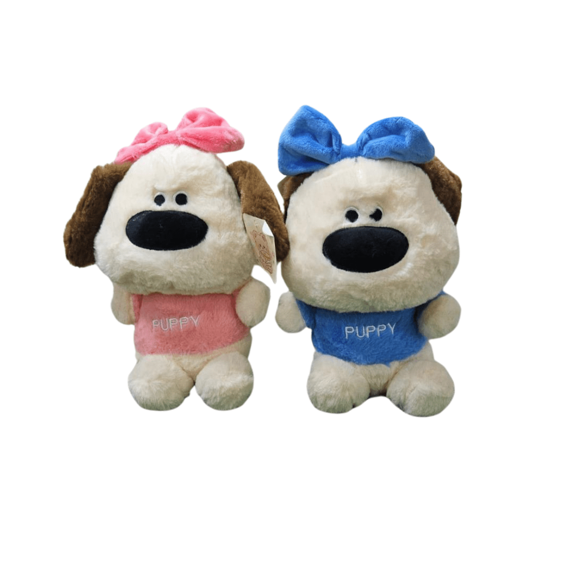 Plush Soft Toy 28 cm Puppy with Bow - Nesh Kids Store